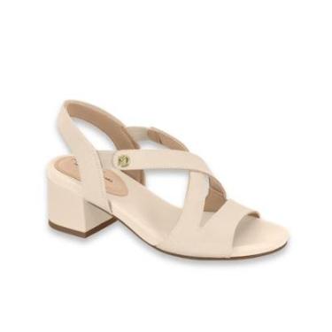 Imagem de Sandalia Feminina Modare Confortavel Salto Bloco Medio Ortopedico Calce Fácil Moda Casual/Festa Ref:-Feminino