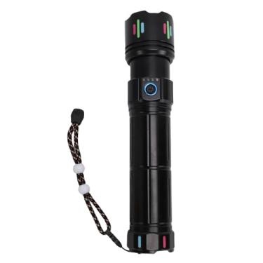 Imagem de XUXHOU Lanterna LED Recarregável de 1800LM, Display Digital Super Brilhante de 9000mAh Com Tipo C, IPX6 à Prova d'água para Caminhadas Em Acampamento de Emergência Ao Ar Livre