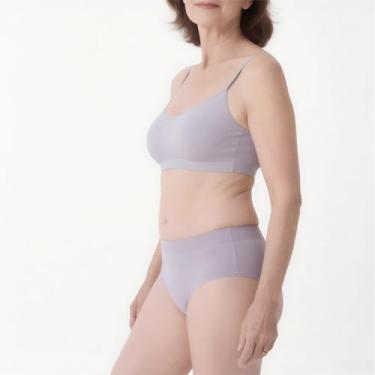 Imagem de Roupa íntima feminina de cintura alta para incontinência, acabamento fosco, sem produtos químicos, proteção desodorizante para vazamento da bexiga (ilás, 2GG)