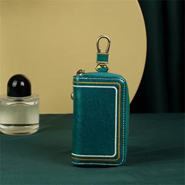 Imagem de Bolsa feminina de couro para carro de pequena e grande capacidade, bolsa de armazenamento multifuncional para chaves