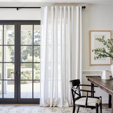 Imagem de Cortina Jinchan Mezcla de Lino Blanco Roto 214x244 cm 1 Panel