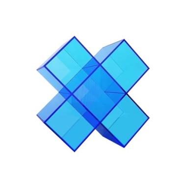 Imagem de Suporte para armazenamento de CDs Estante de chão criativa e minimalista em acrílico transparente para CDs álbuns, ideal para guardar livros revistas(Blue)