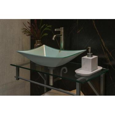 Imagem de kit Gabinete Luxo Para Ambientes Refinados Decorativo Banheiro Home Es