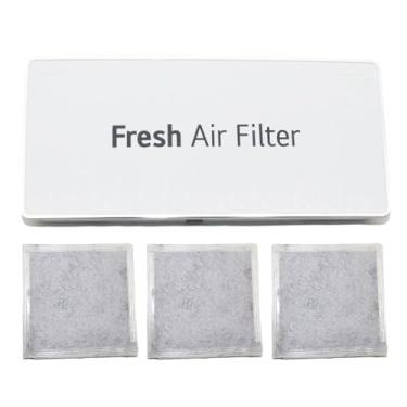Imagem de Capa de filtro de ar decorativa compatível com conjunto de filtro de ar fresco para geladeira LG, substituição para MCR66849208, MCR66849219, 4957379, AP6892370, PS12085698, EAP12085698, ACW75477501