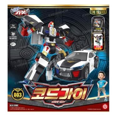 Imagem de Hellocarbot Code Guy Police Car Transforming Robot Figure – 2 Modes (Robot/Vehicle) 코드가이