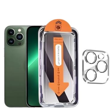 Imagem de Pacote com 1 protetor de tela de privacidade para iPhone 13 Pro Max [6,7 polegadas] + 1 pacote de protetor de lente de câmera, película de vidro temperado antiespião, [dureza 9H] - HD