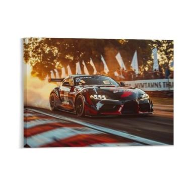 Imagem de HouLaiZhe Sup Racing Speed Smoke Sports Jdm Cartazes de Carro Tela Estética Decoração de Parede Pintura de Parede Sala de Galeria Decoração de Parede para Quarto Sala de Estar Escritório 18 x 24