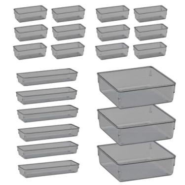 Imagem de Organizador Multiuso Modular Gavetas Acrilico Cristal e Fume(Fume)