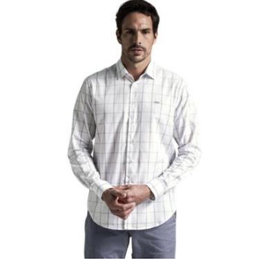 Imagem de Camisa Slim Hangar 33 Xadrez Branco Tam. G-Masculino