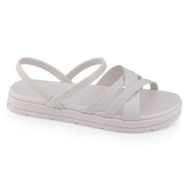 Imagem de Sandália feminina Moleca 5490.102 tira tresse elástic papete-Feminino