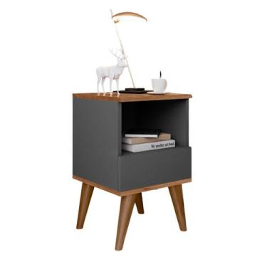 Imagem de Mesa De Cabeceira Retrô Pés Palito Em Madeira Maciça Pix Várias Cores 