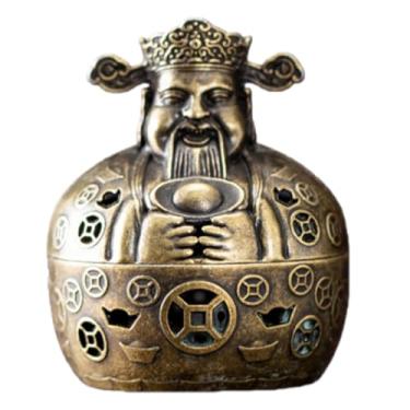 Imagem de Mini incenso God of Wealth – Porta-incenso de liga metálica elegante para decoração de casa e meditação