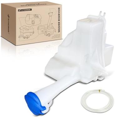 Imagem de A-Premium Conjunto de tanque de reservatório de lavadora de para-brisa compatível com Hyundai Elantra 2017-2018 - com tampa, gargalo de enchimento e bomba de arruela