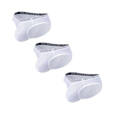Imagem de Cuecas Triangulares De Verão Em Malha Respirável Com Cinta V Fina E El