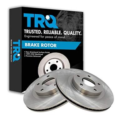 Imagem de TRQ Conjunto de par de rotores de freio a disco dianteiro para Nissan Altima 2002-2006 / Infiniti I35 2002-2004 / Nissan Maxima 2002-2003
