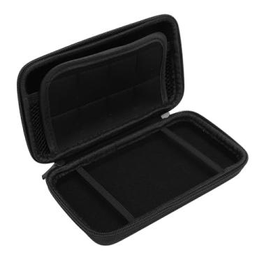 Imagem de Asixxsix Estojo de Transporte para Novo 2DS XL 2DS LL Novo 3DS 3DS, Bolsa Protetora de Viagem Rígida Com 8 Slots para Cartucho de Jogo, Exterior de PU Resistente à água e Compartimento (Preto)