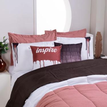 Imagem de kit edredom MACIO 7 peças SOLTEIRO, QUEEN E KING estampado (Rose, So)