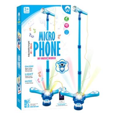 Imagem de Microfone Infantil | Brinquedos Interativos Coloridos de Música e Canto com Suporte Ajustável - Feedback de Voz do Microfone Eco - para Meninos Meninas em Idade Pré-Escolar Família e Amigos