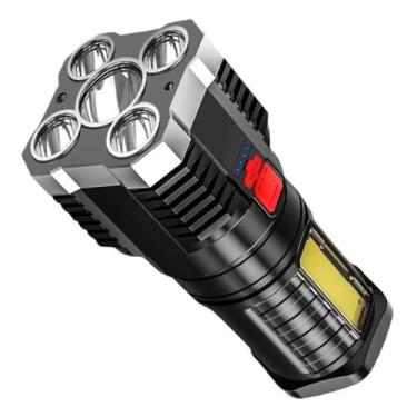 Imagem de Lanterna LED Recarregável Longa Duração de Bateria - Prateada