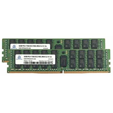 Imagem de Adamanta Atualização de memória de servidor de 64 GB (2 x 32 GB) para Dell PowerEdge T430 DDR4 2133MHz PC4-17000 ECC Chip registrado 2Rx4 CL15 1.2V DRAM