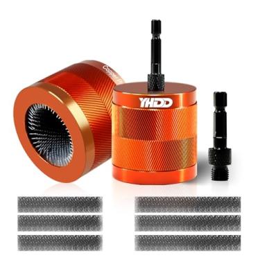 Imagem de Conjunto de limpador de tubos de cobre de metal de 1/5.1 cm e 3/10.2 cm com haste hexagonal de 1/4, escova substituível, cada conjunto de 3 peças adicionais de lâminas substituíveis para limpeza de