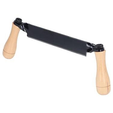 Imagem de Cryfokt Faca de Desenho Reto Ferramenta de Barbear Com Cabo de Madeira de Aço de Tungstênio Durável para Poste de Cerca para Carpintaria Operação Fácil para Moldadores de Madeira, Viradores de 1 X