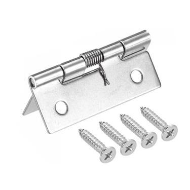 Imagem de Dobradiça de mola de aço inoxidável 304 automática para porta de armário e acessórios de móveis mini dobradiça 1 peça (75 mm)