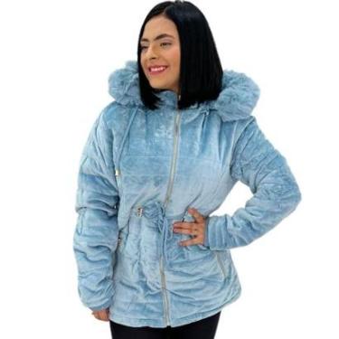Imagem de Casaco Parka Sobretudo Peluciado Paca Aveludada Com Pelo-Feminino