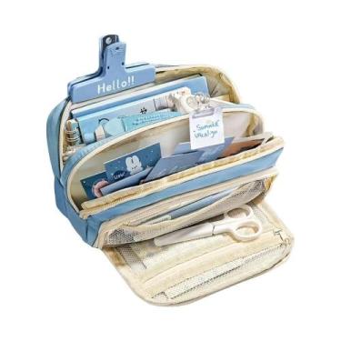 Imagem de Estojo De Lápis De Grande Capacidade Multi-camadas Bolsa De Armazename