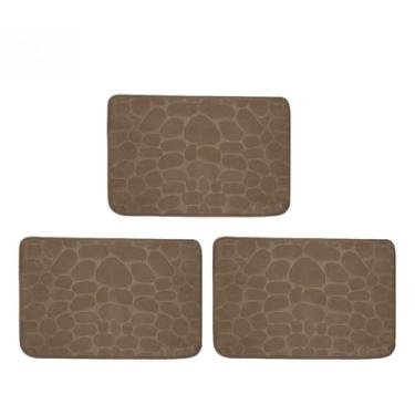 Imagem de Kit Tapete Soft Antiderrapante para Banheiro, Sala e Quarto com Diversas Cores 40cm x 60cm(KIT3-Marrom)