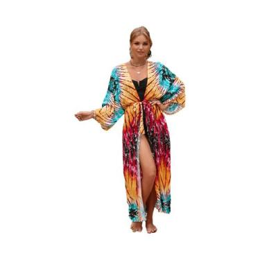 Imagem de Conjunto De Biquíni Sexy Feminino Com Capa Longa De Kimono Moda Para B