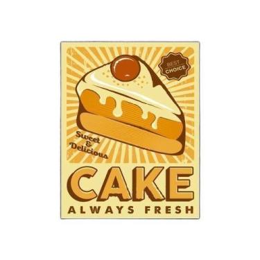 Imagem de Kit 3 Placas Decorativa Padaria Bolo - Cake Always Fresh - Sinalizo