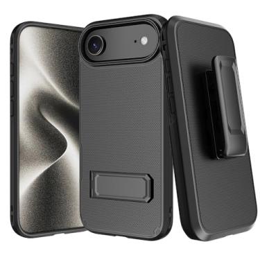 Imagem de Capa GW USA para iPhone 17 Air com clipe de cinto, proteção robusta de camada dupla, capa coldre para iPhone 17 Air à prova de choque, clipe de cinto, compatível com carregamento sem fio, suporte de
