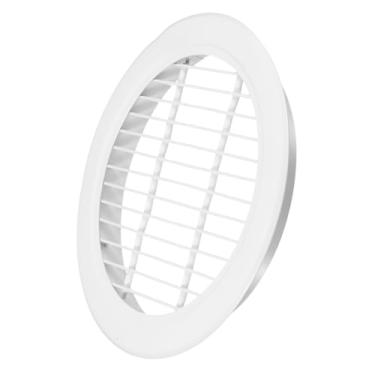 Imagem de PATIKIL Saída de ar redonda de 30,5 cm, capa de grade de grelha de 17 graus de liga de alumínio Soffit Ventilação HVAC para teto parede telhado banheiro cozinha garagem duto galpão garagem, branco