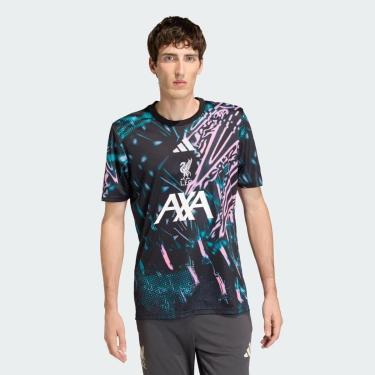 Imagem de Camisa Liverpool Pré Jogo Adidas 25/26 Preto/Rosa-Masculino