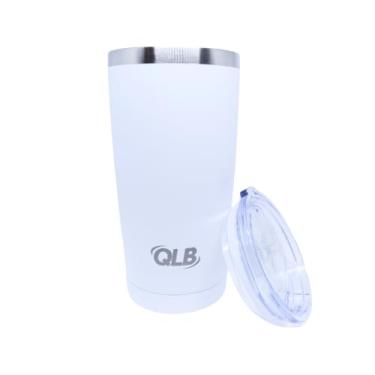 Imagem de Copo Térmico QLB 600ml com Tampa Inox - Bebidas na Temperatura Certa! (BRANCO)