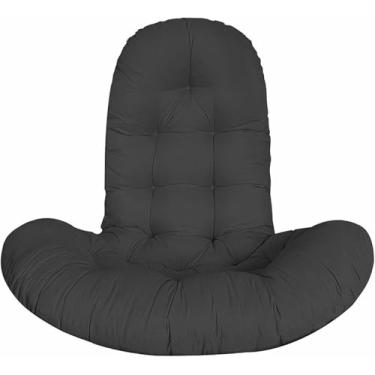Imagem de Almofada de substituição para cadeira suspensa em formato de ovo, almofada grossa para assento de cesta suspensa, almofada para cadeira de rede para uso interno/externo.