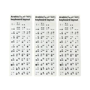 Imagem de Adesivos Para Teclado Brancos 3pcs Substituição Universal Para Computa