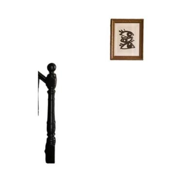 Imagem de Papel De Parede Vinílico Retro Com Flores Boho Laranja, Autoadesivo, P