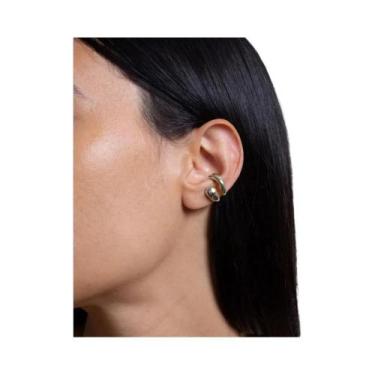 Imagem de Brincos De Orelha Em Camadas Duplas Na Cor Dourada, Sem Perfuração, Pa