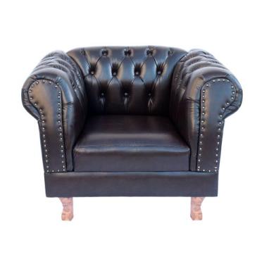 Imagem de Poltrona Decorativa Chesterfield Realeza Duque Corano Café Escritorio 