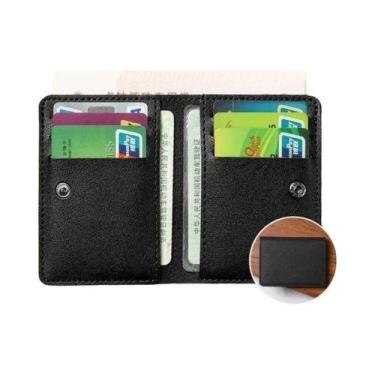 Imagem de Carteira Masculina Pequena De Couro PU Minimalista Carteira Ultra-Fina