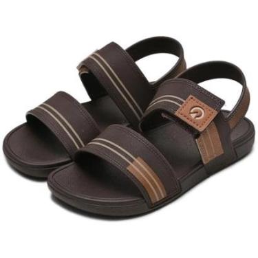 Imagem de Sandália Grendene Cartago Dakar II Menino - Marrom e Bege - 28-Masculino