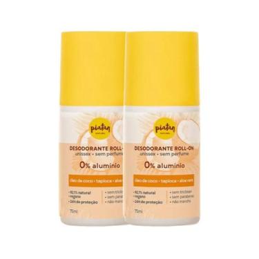 Imagem de Kit Duo Desodorante Unissex Piatan 75ml  Proteção Antiodor Sem Alumíni