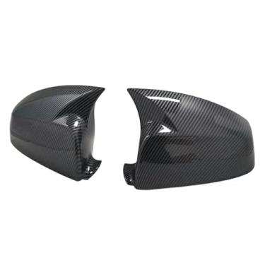 Imagem de Capa De Espelho Lateral Do Carro De Fibra De Carbono Olhar/Preto Retrovisor Lateral Tampas De Cobertura Compatível Para BMW Série 5 E60 E61 Lci Sedan 2008-2010(Carbon One Pair)