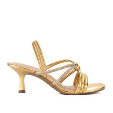 Imagem de Sandália Dakota de Salto Fino Metalizada Y7847-Feminino