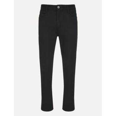 Imagem de Calça Dudalina Jeans Masculina Slim Acetinada Preta-Masculino