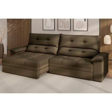 Imagem de Sofá 4 Lugares Retrátil Reclinável 260cm Slim Veludo Everest Besthouse