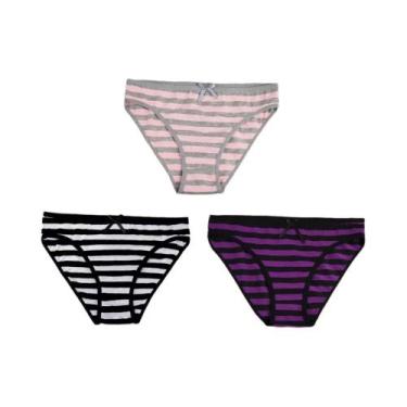 Imagem de Conjunto De Calcinhas De Renda Sexy Para Mulheres, Estampa Listrada, L