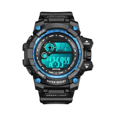 Imagem de Relógio Digital Esportivo Masculino À Prova D'Água Cronômetro Contagem